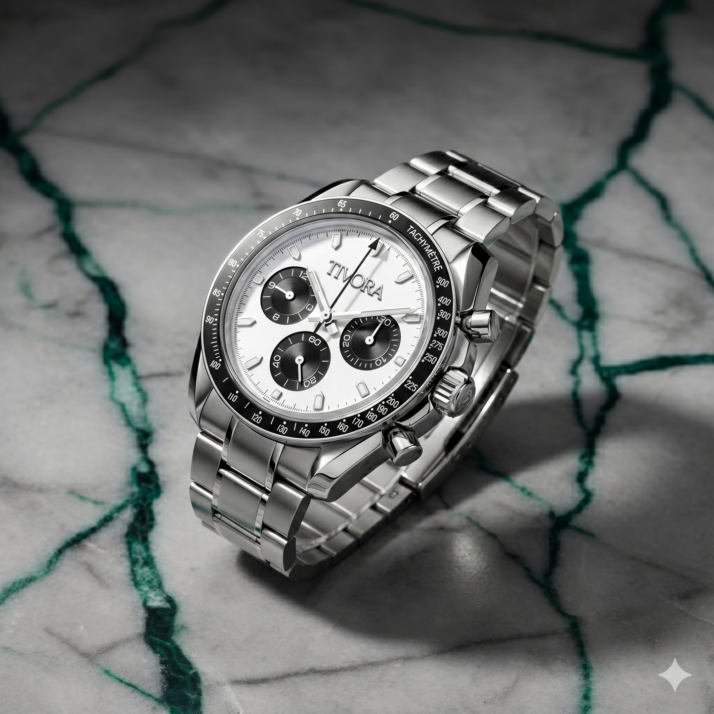 Veyron Argent Steel Frost Dial