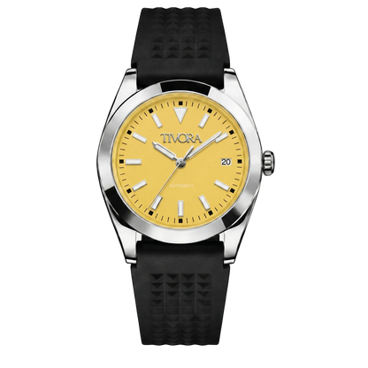 Marinex Argent Steel Yellow Dial Rubber