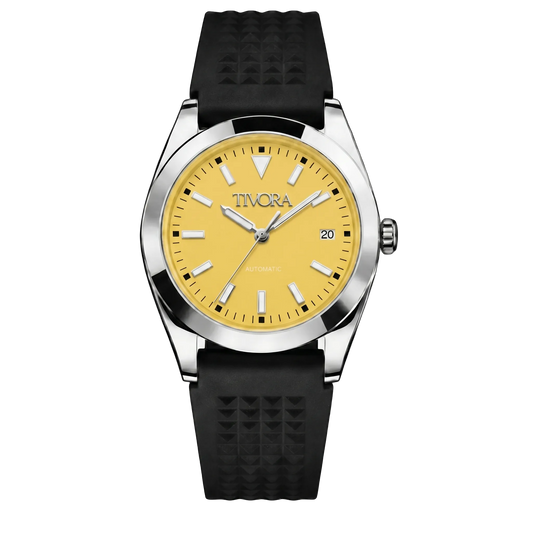 Marinex Argent Steel Yellow Dial Rubber
