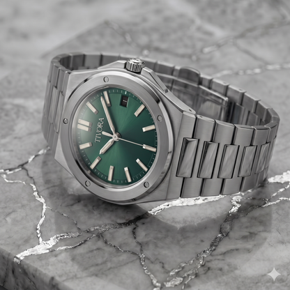Vertex Argent Steel Emerald Dial