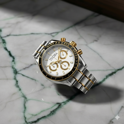 Veyron Two Tone Steel Frost Dial