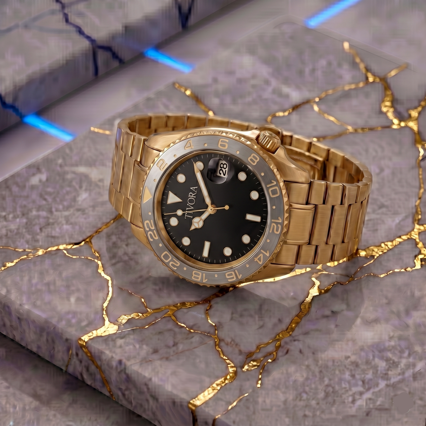 Meridian Argent Steel Gold Dial