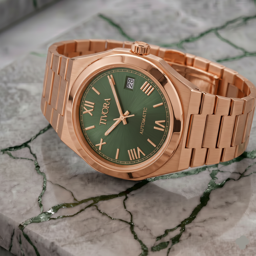 Élan Rose Steel Olive Dial