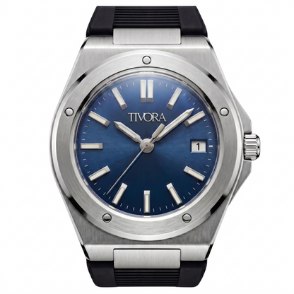 Vertex Argent Steel Azure Dial Rubber