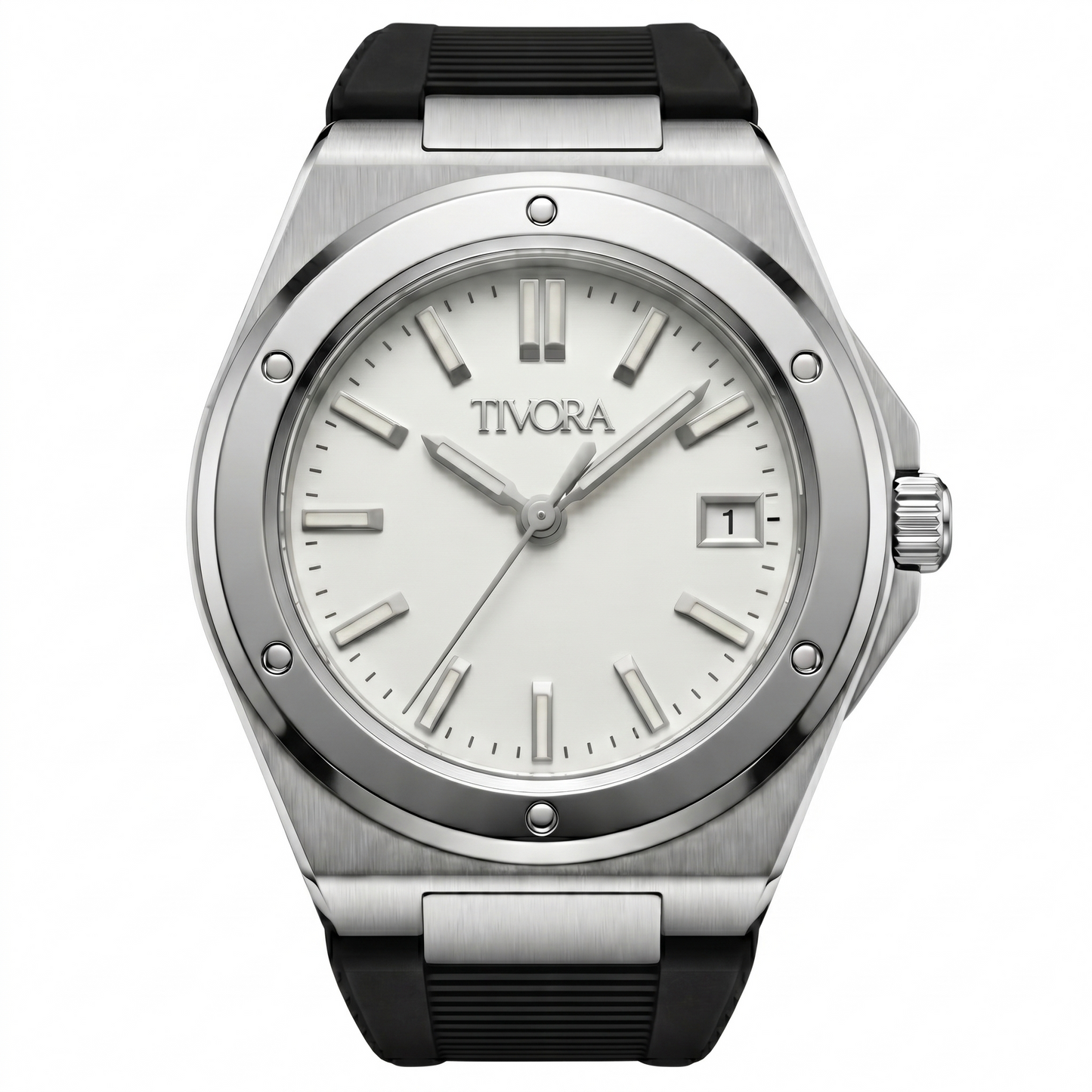 Vertex Argent Steel Frost Dial Rubber