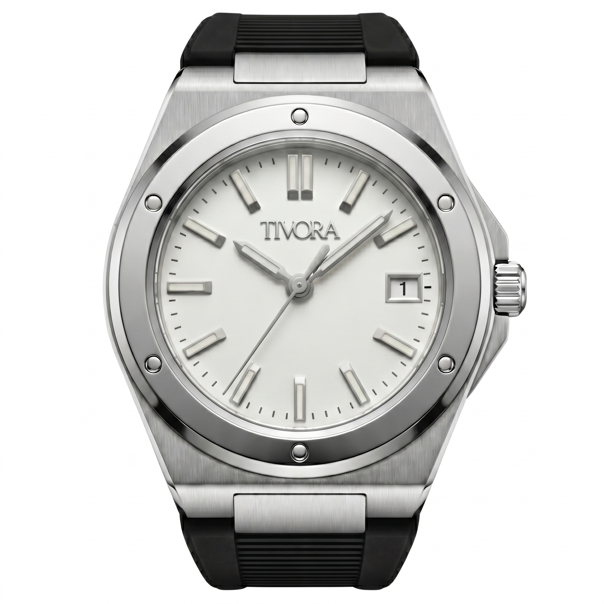 Vertex Argent Steel Frost Dial Rubber