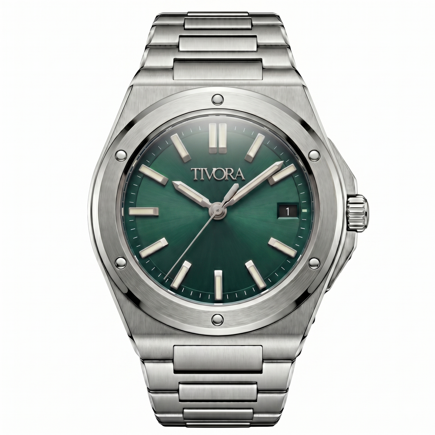 Vertex Argent Steel Emerald Dial