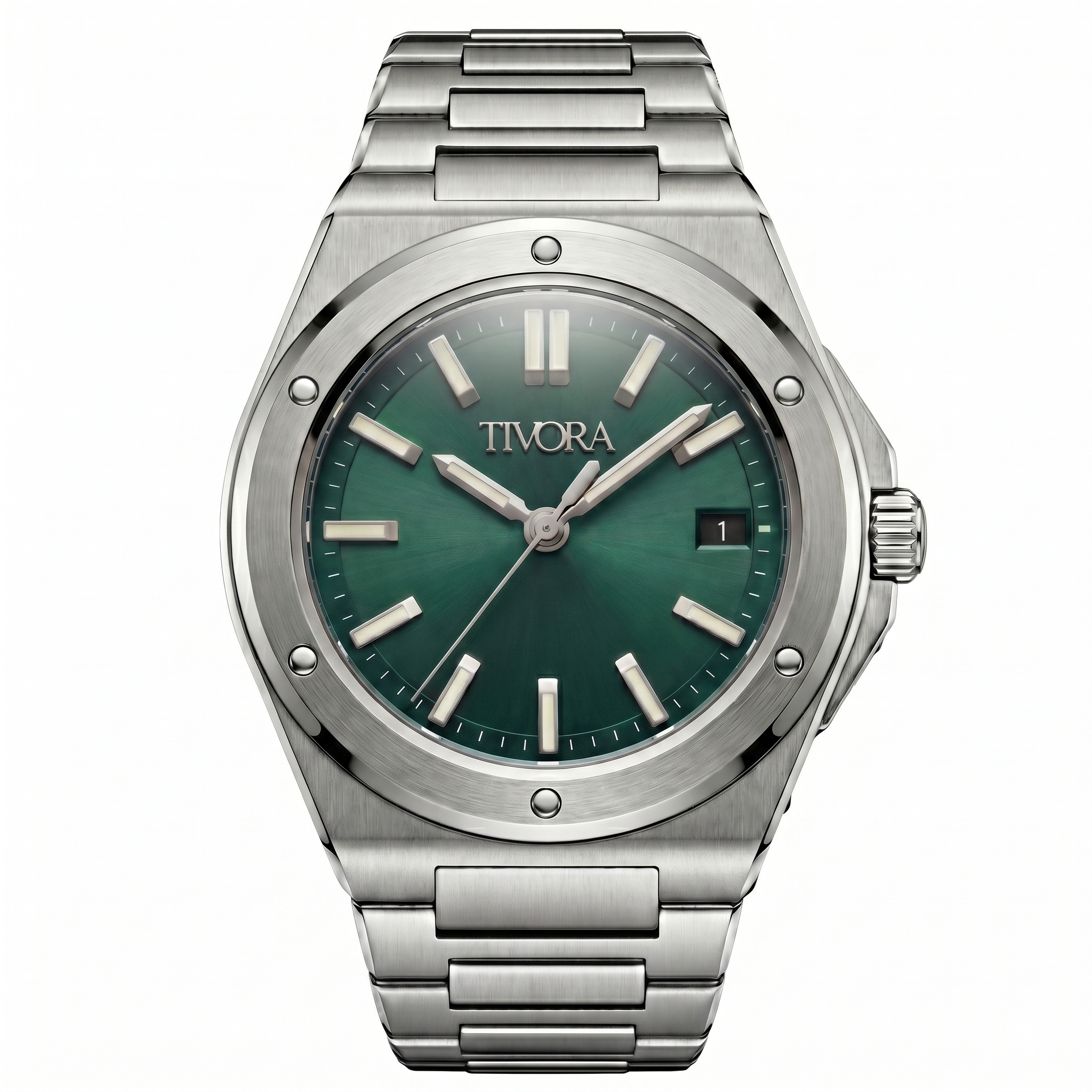 Vertex Argent Steel Emerald Dial