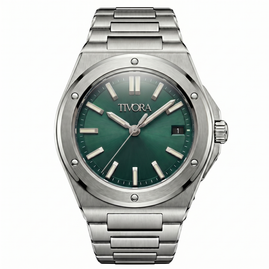 Vertex Argent Steel Emerald Dial