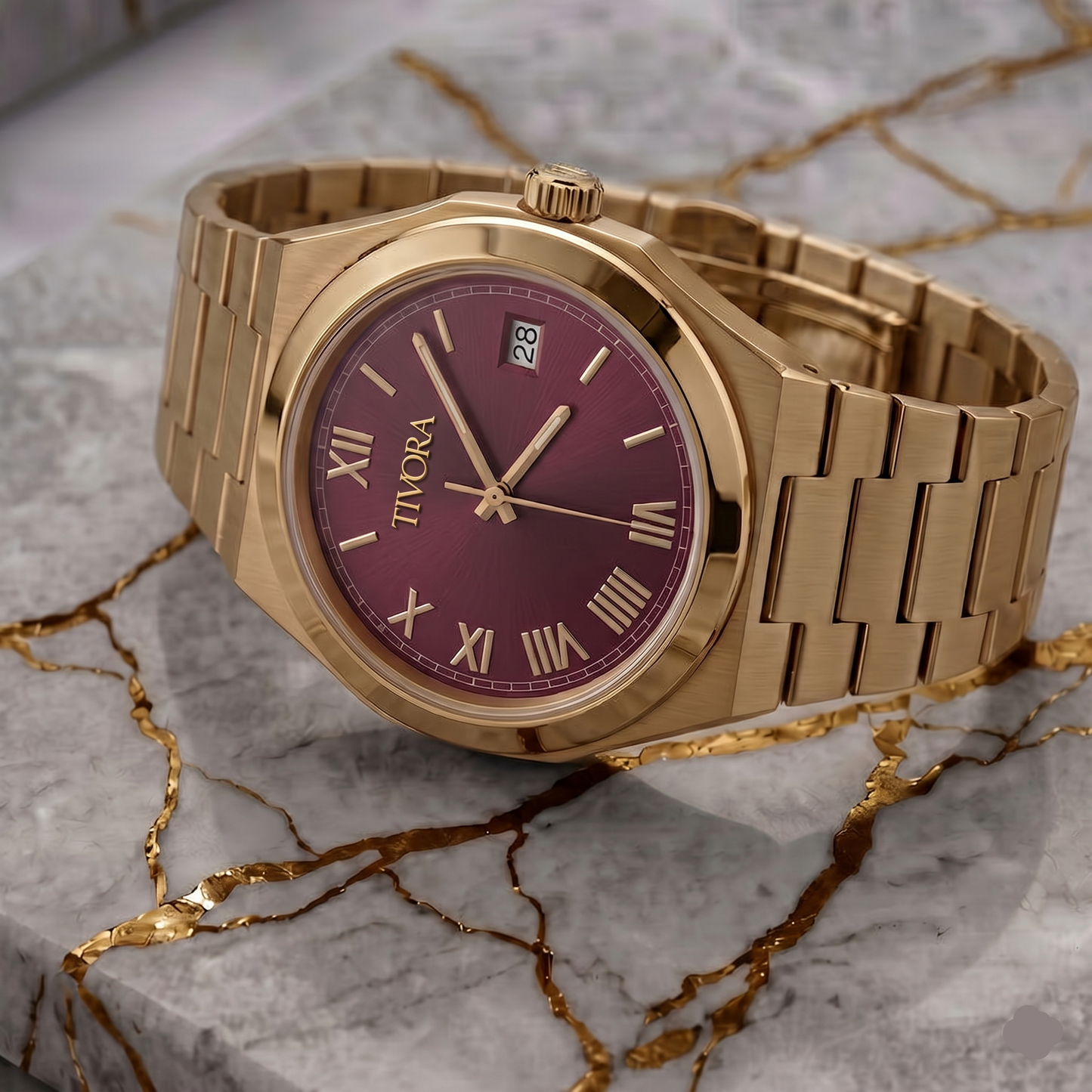 Élan Rose Steel Crimson Dial