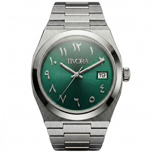 Élan Argent Steel Arabic Emerald Dial