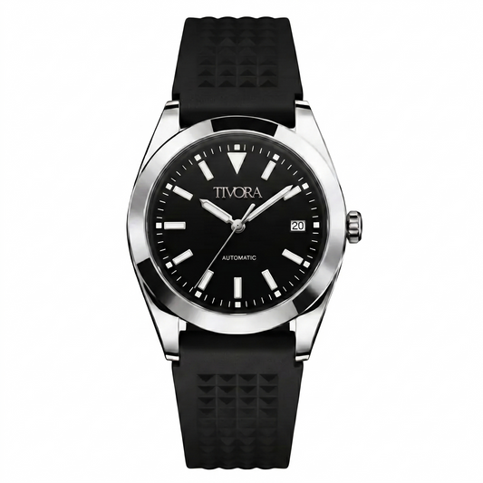 Marinex Argent Steel Onyx Dial Rubber