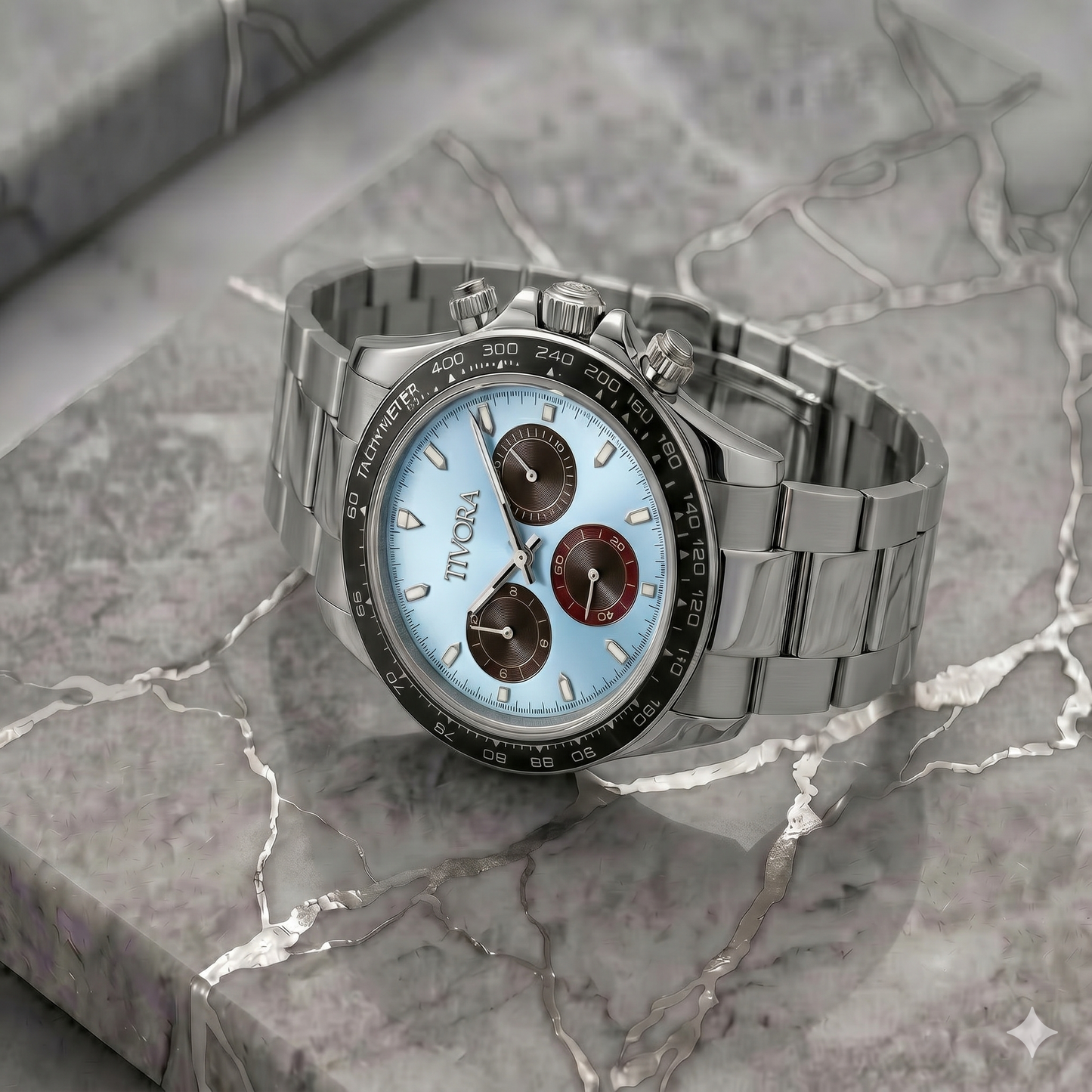 Veyron Argent Steel Ice Dial