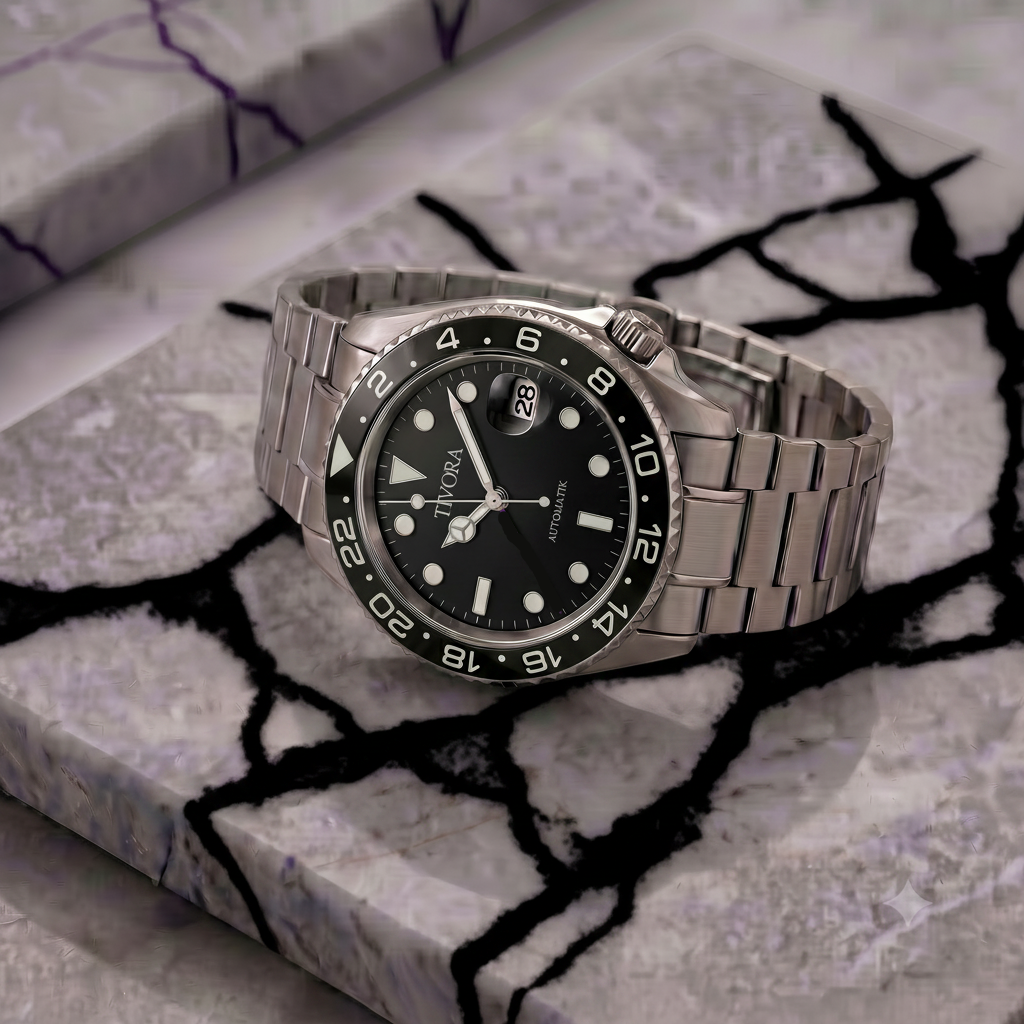 Meridian Argent Steel Diver Dial