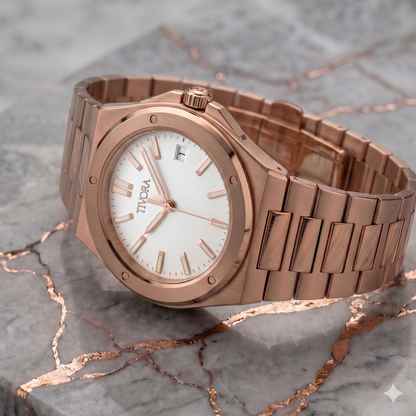 Vertex Rose Steel Champagne Dial