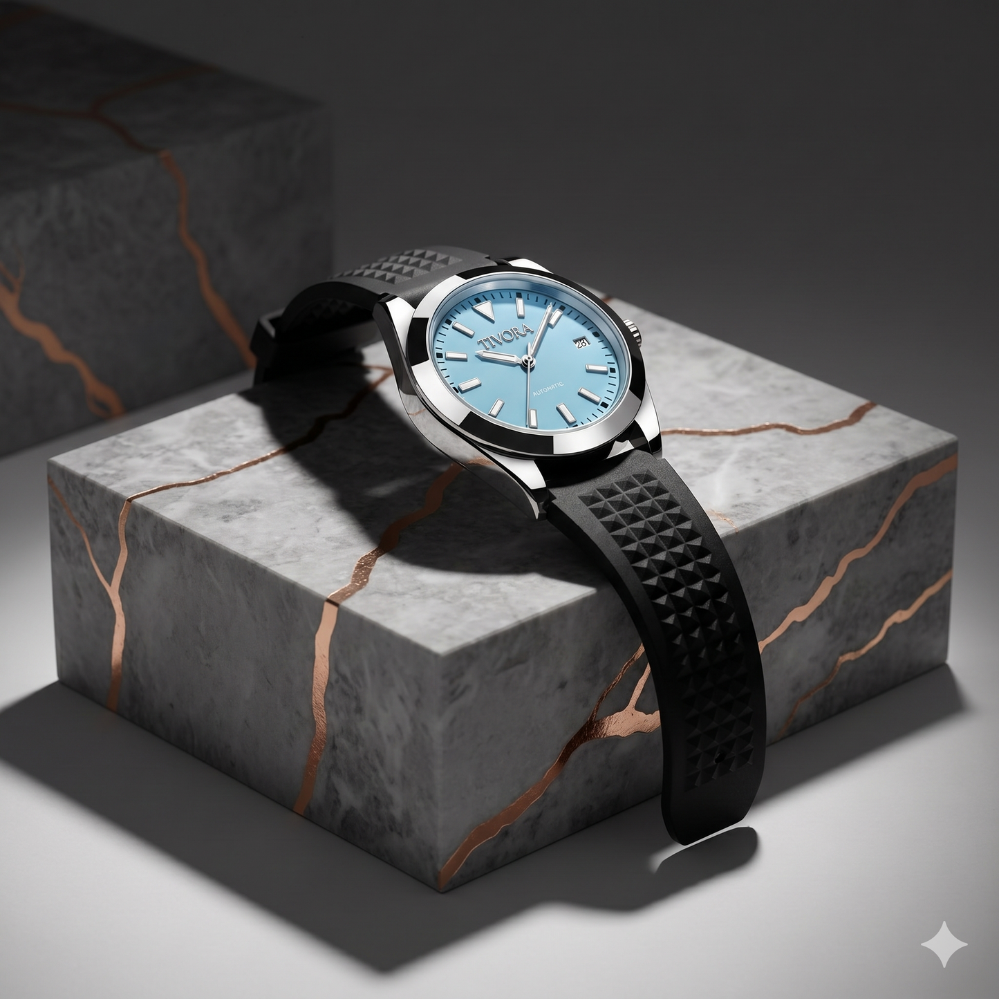 Marinex Argent Steel Pop Azure Dial Rubber