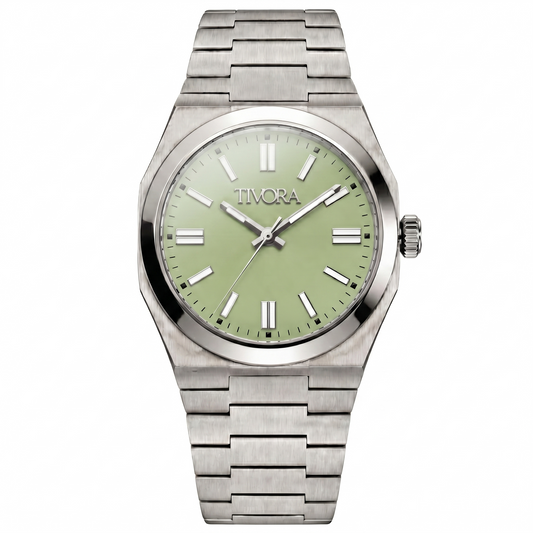 Échelon Argent Steel Lime Dial
