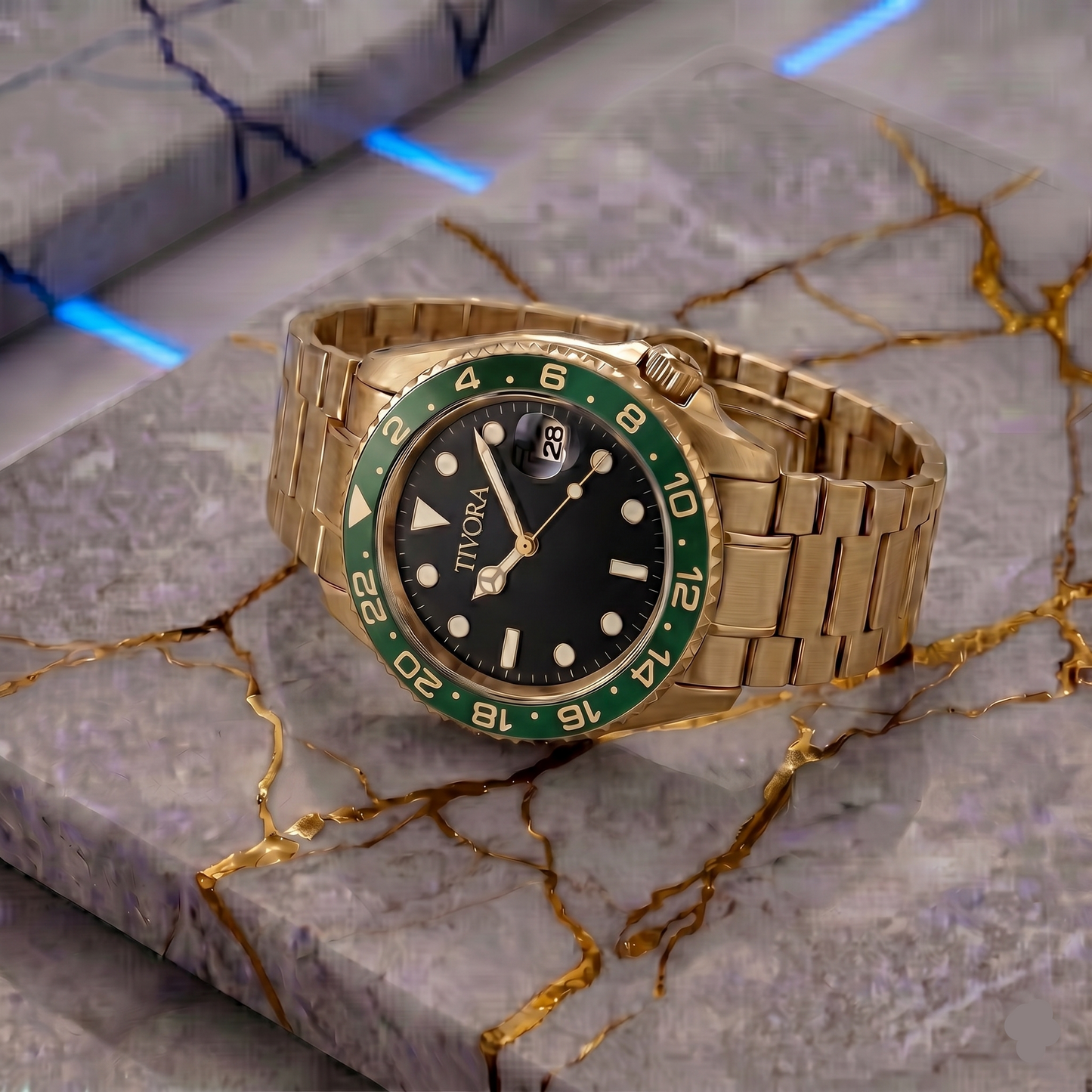 Meridian Aurelius Steel Emerald Dial
