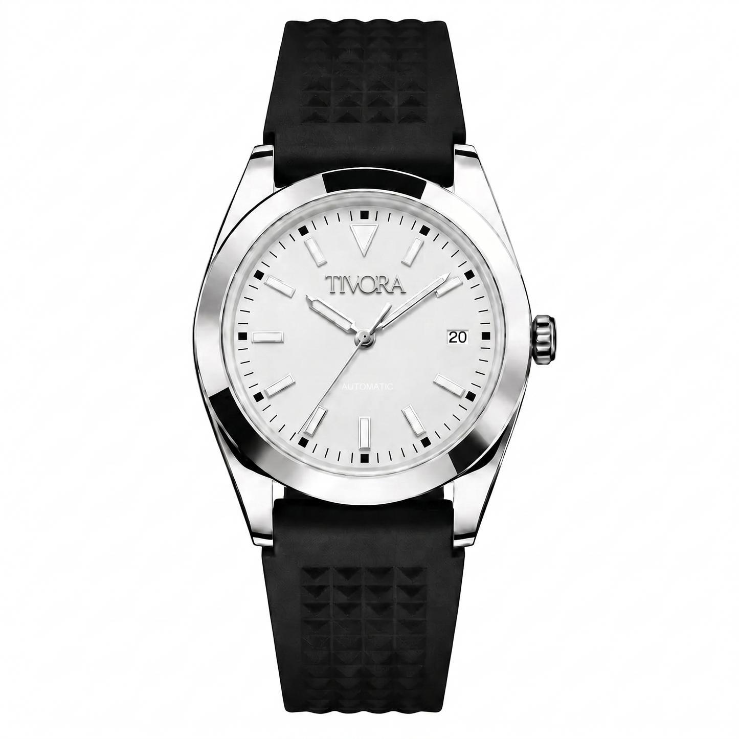 Marinex Argent Steel Frost Dial Rubber