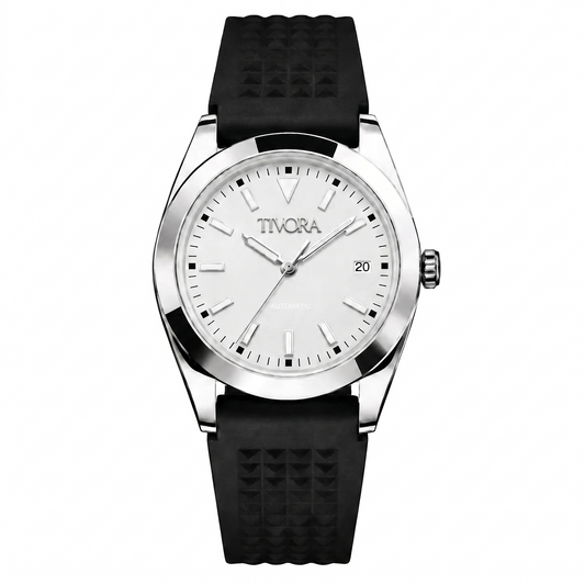 Marinex Argent Steel Frost Dial Rubber