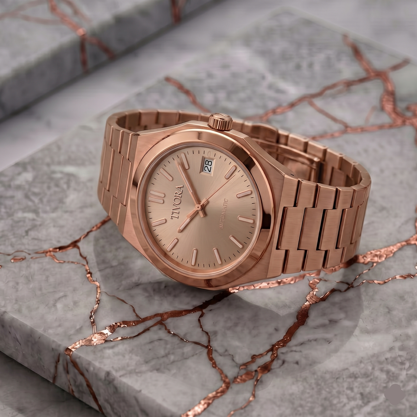 Élan Rose Steel Sunburst Dial