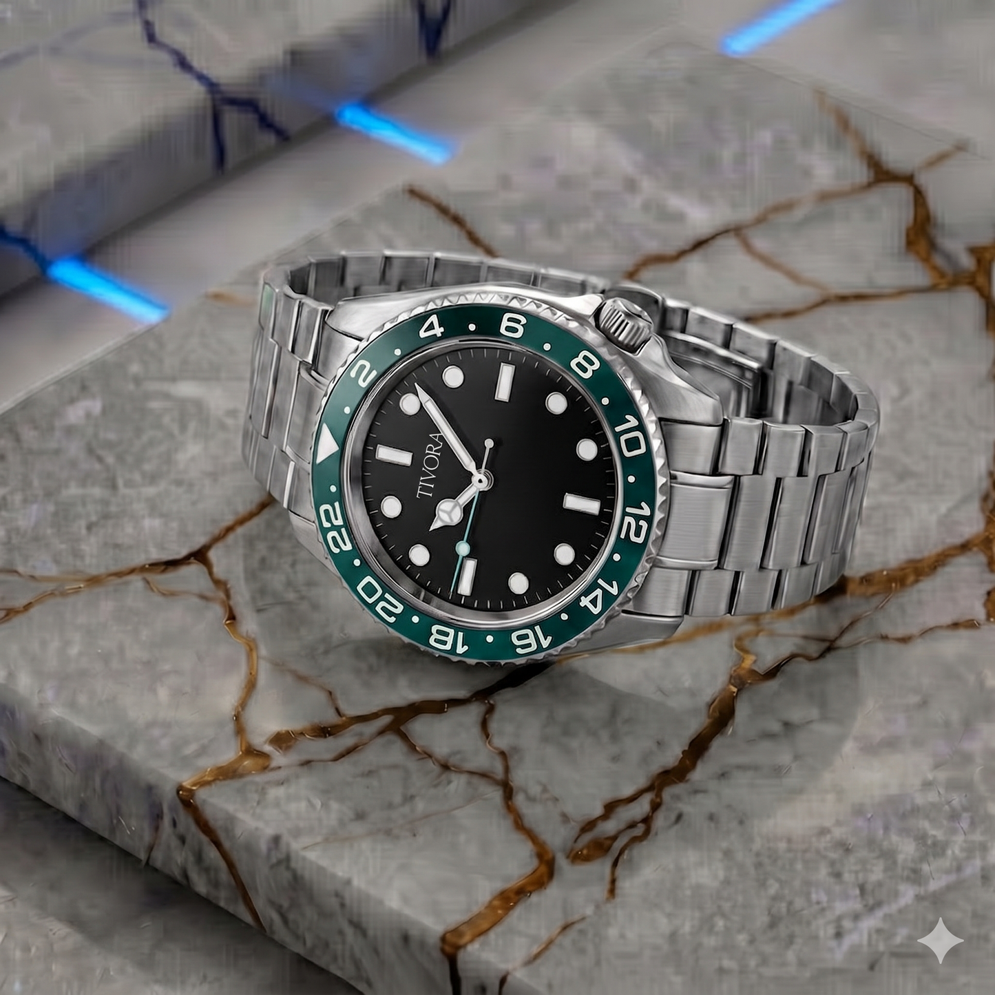 Meridian Argent Steel Light Azure Dial