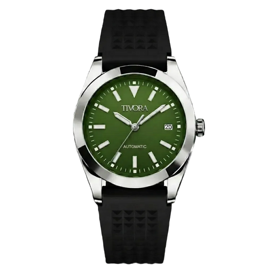 Marinex Argent Steel Race Emerald Dial Rubber