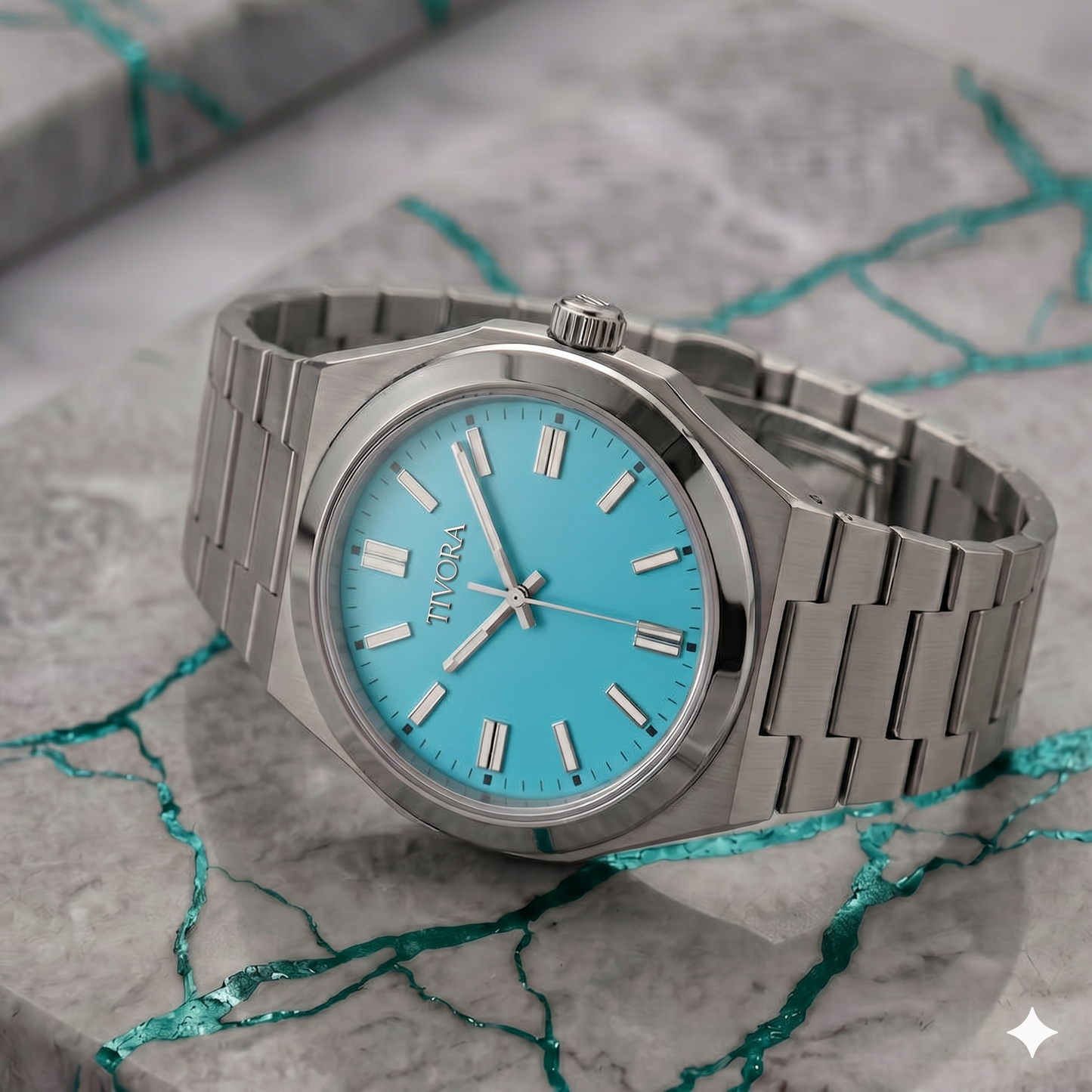 Échelon Argent Steel Azure Dial