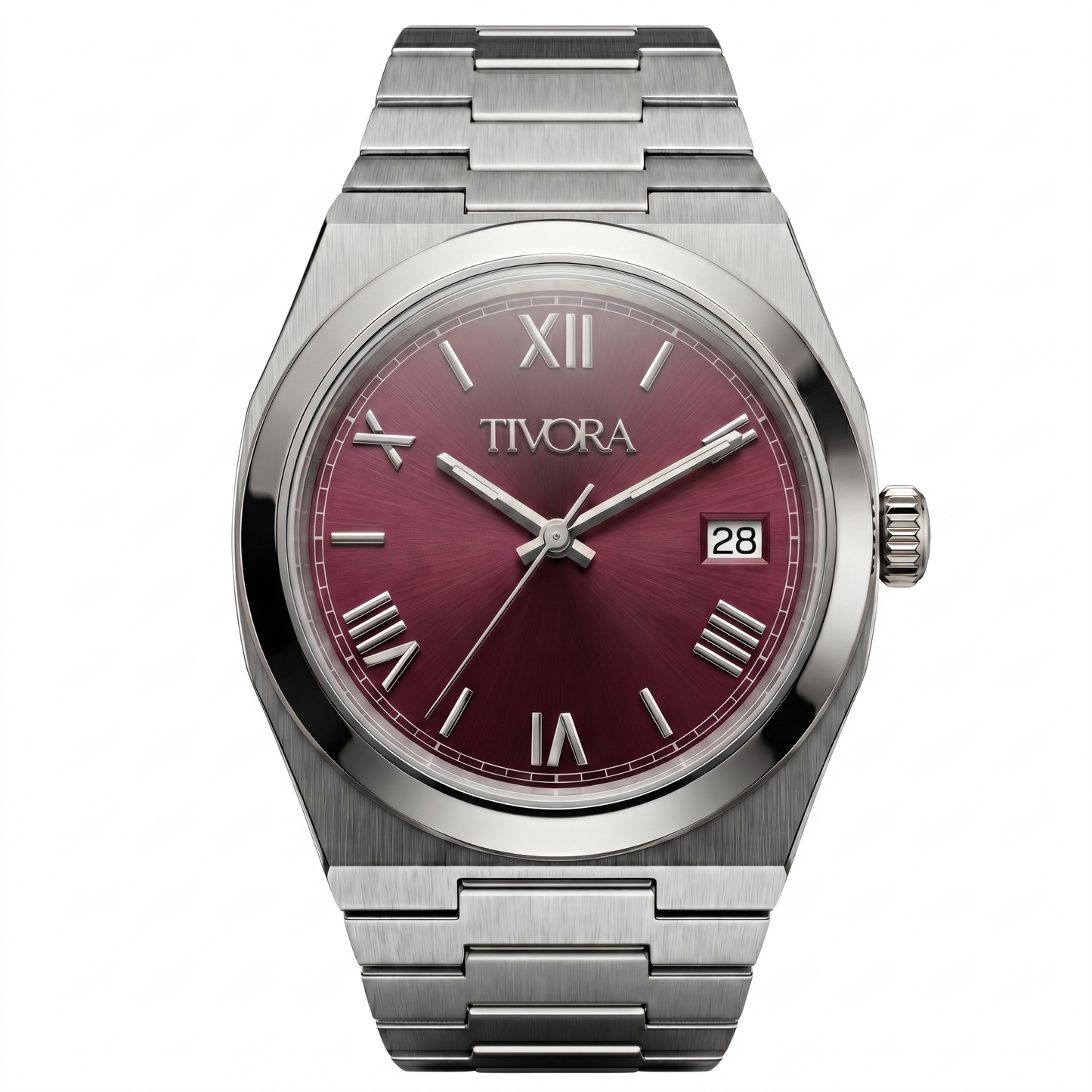 Élan Argent Steel Crimson Dial