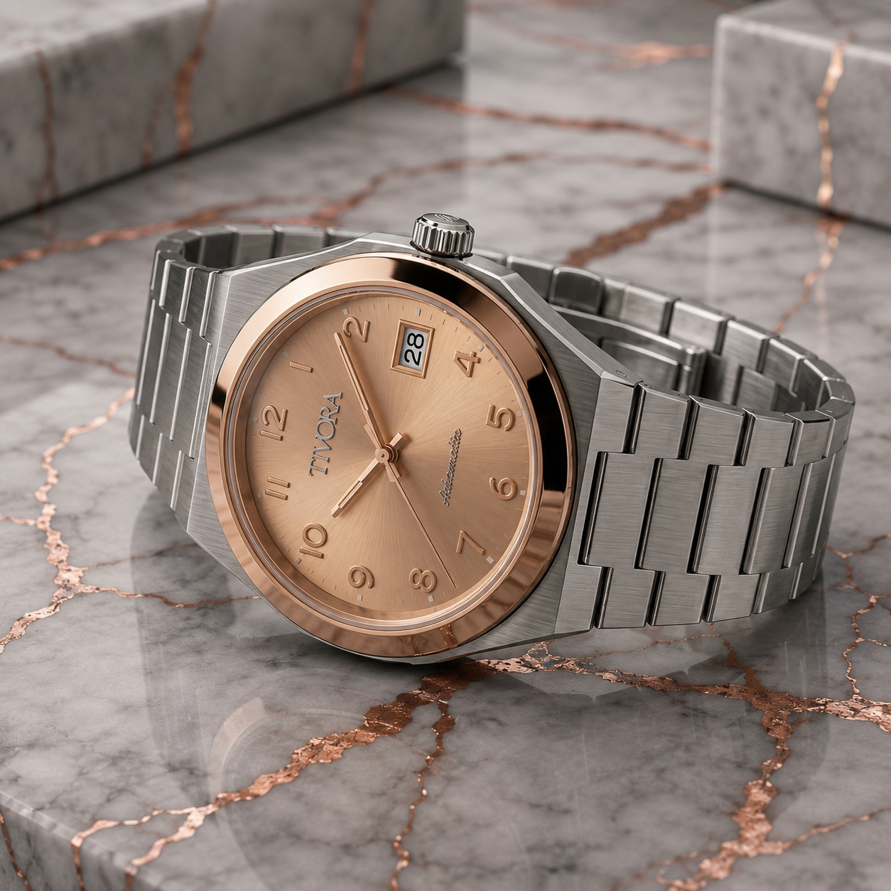 Élan Two Tone Steel Onyx Dial