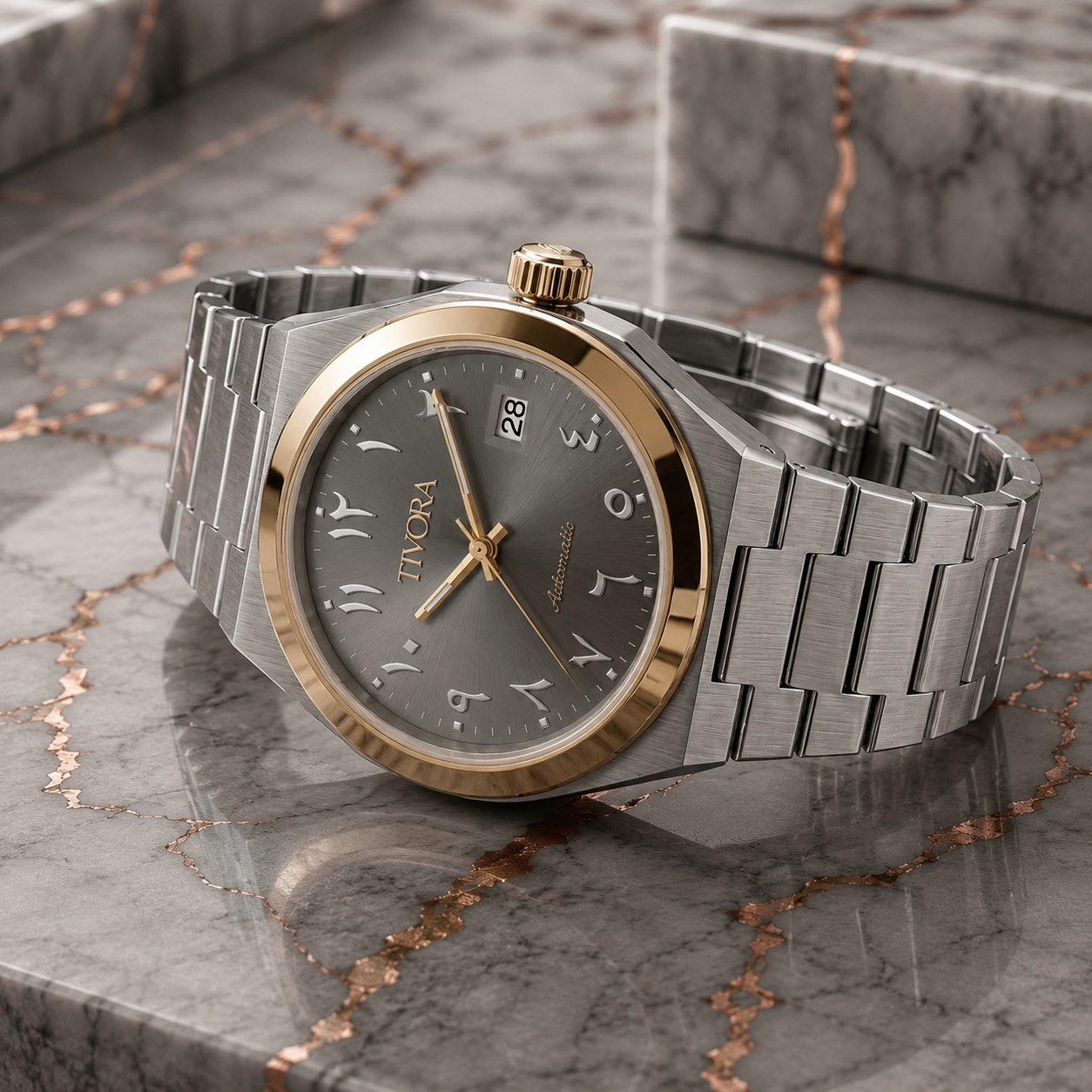 Élan Two Tone Steel Grey Dial