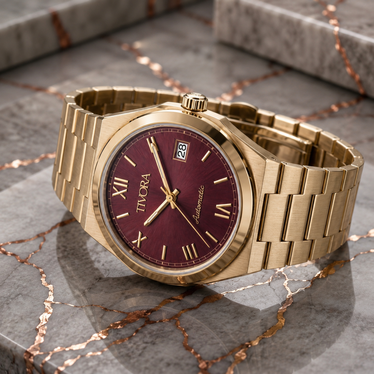 Élan Rose Steel Crimson Dial