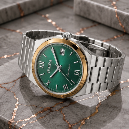 Élan Two Tone Steel Emerald Dial