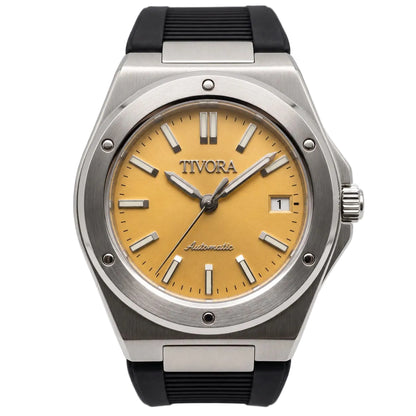Vertex Argent Steel Yellow Dial Rubber