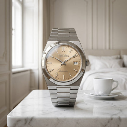 Élan Argent Steel Champagne Dial – front view