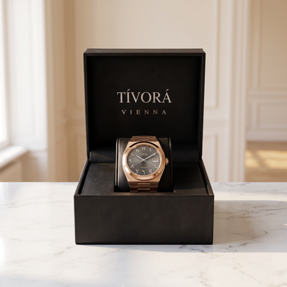 Élan Rose Steel Grey Dial – in the TÍVORÁ box