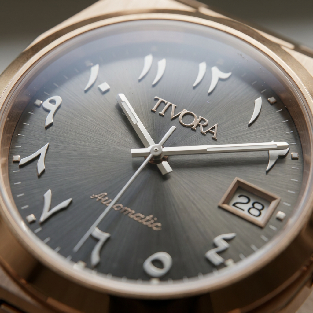 Élan Rose Steel Grey Dial – close-up