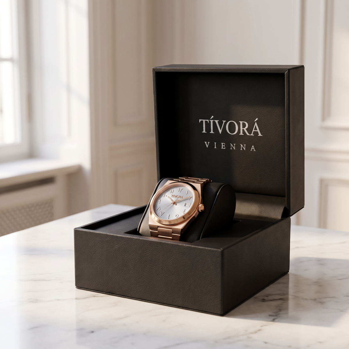 Élan Rose Steel Ice Dial – in the TÍVORÁ box
