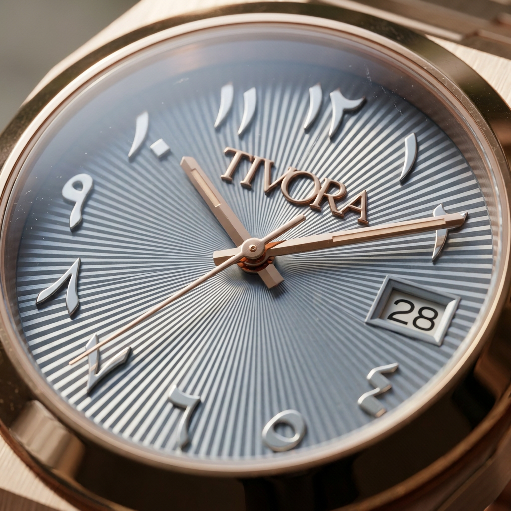 Élan Rose Steel Ice Dial – close-up