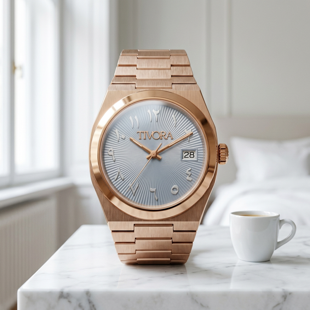 Élan Rose Steel Ice Dial – front view