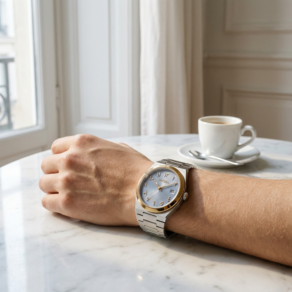 Élan Two Tone Steel Ice Dial – on the wrist