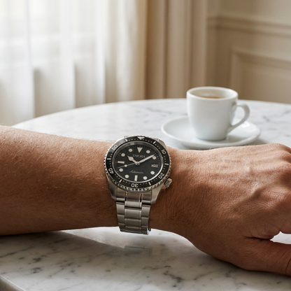 EQUINOX Argent Steel Diver Dial – on the wrist