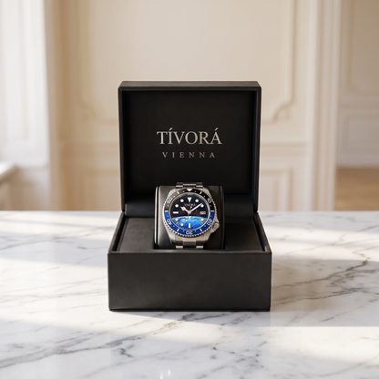 EQUINOX Argent Steel Earth Dial – in the TÍVORÁ box