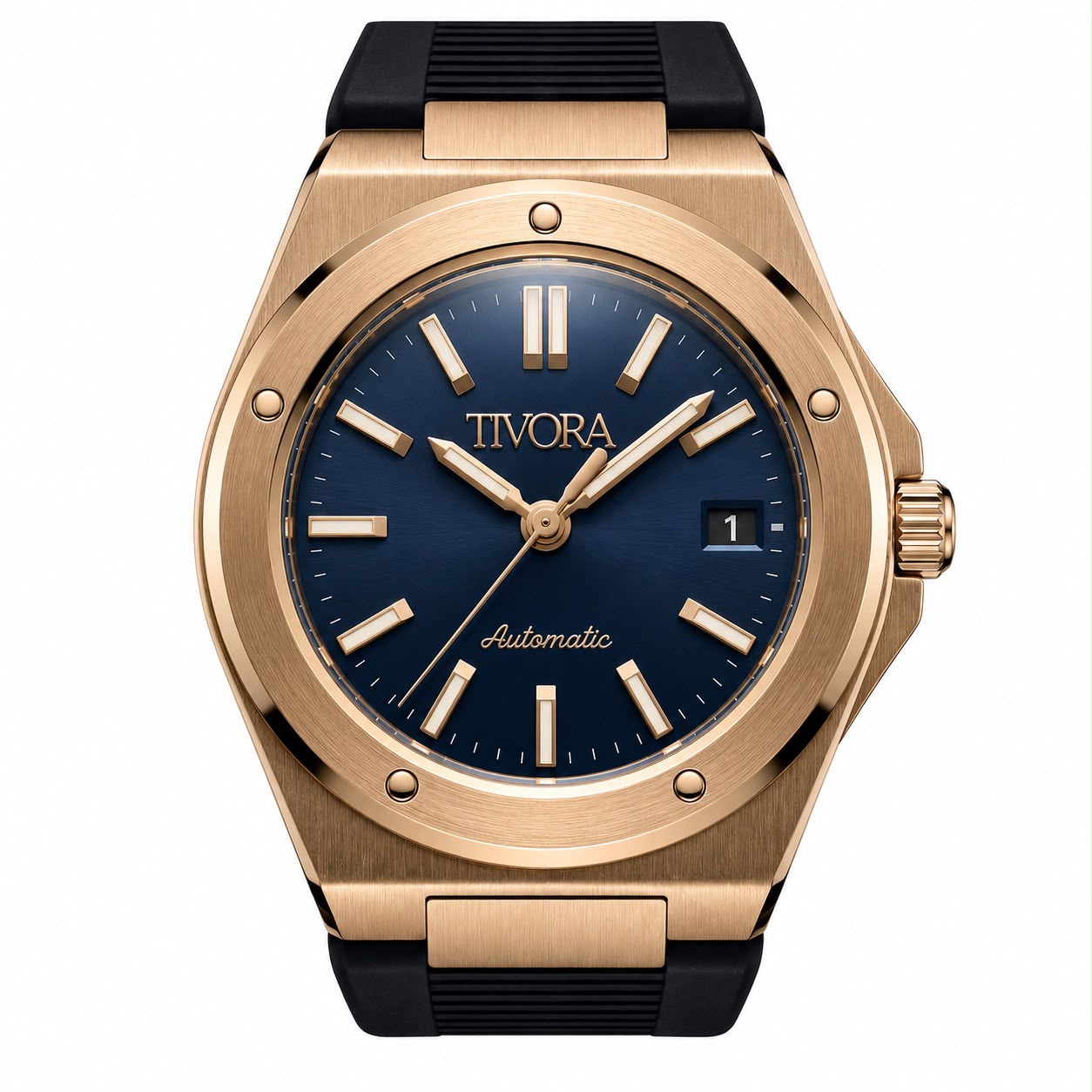 Vertex Aurelius Steel Azure Dial Rubber