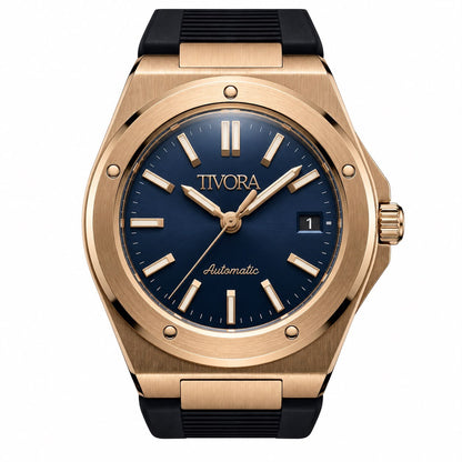Vertex Aurelius Steel Azure Dial Rubber