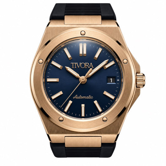 Vertex Aurelius Steel Azure Dial Rubber