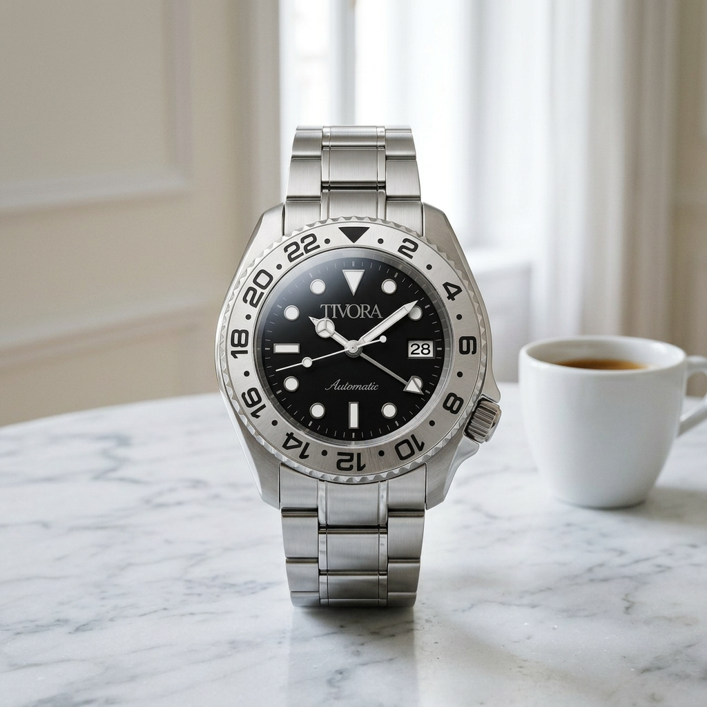 Meridian Argent Steel Grey Dial – front view