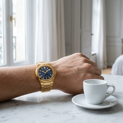 Vertex Aurelius Steel Azure Dial – on the wrist