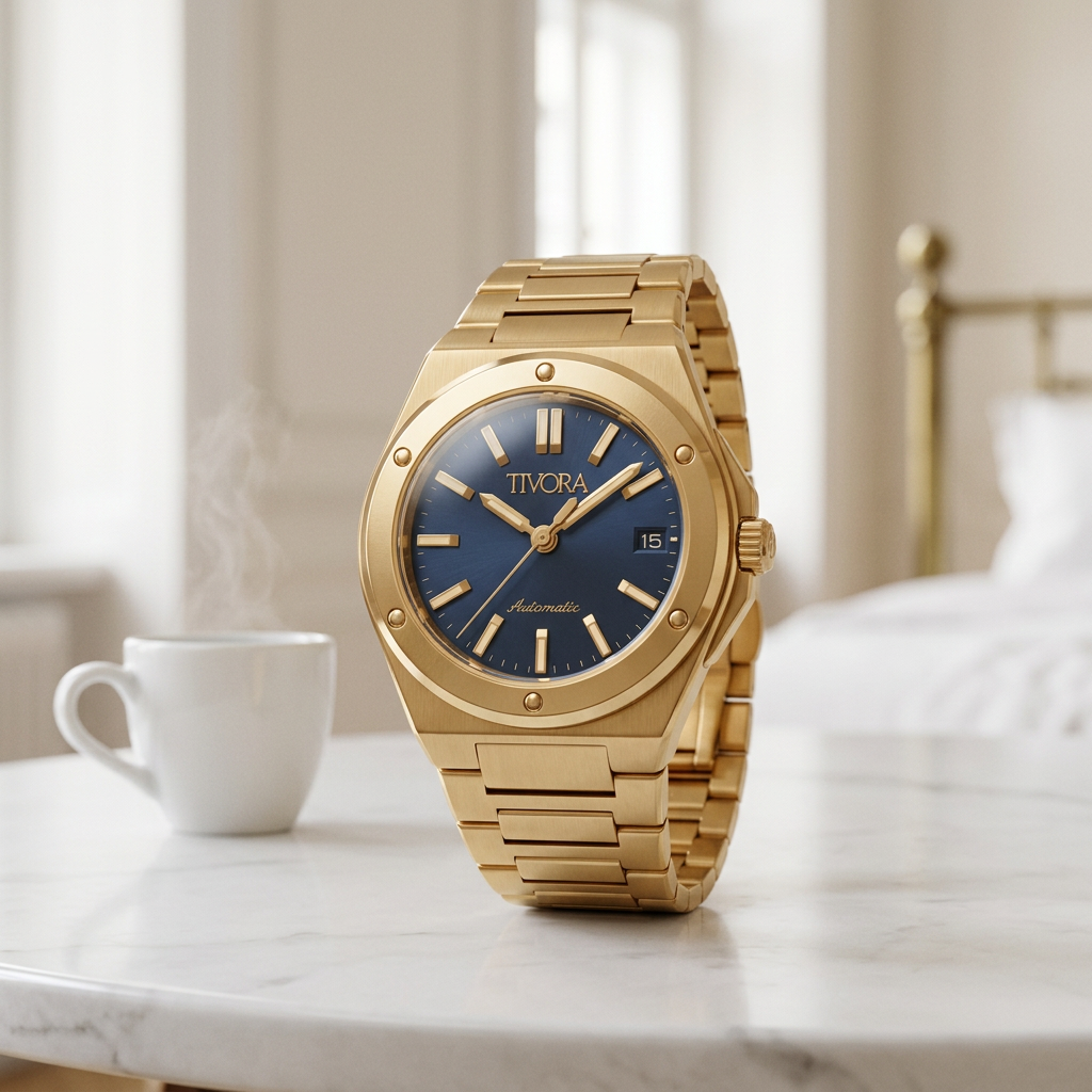 Vertex Aurelius Steel Azure Dial – front view