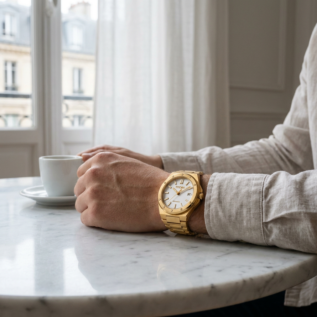 Vertex Aurelius Steel Frost Dial – on the wrist